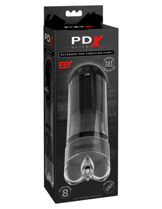 Pipedream - PDX Elite - Extender Pro Vibrating Pump  - Clear/Black