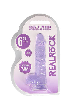 Real Rock Crystal Clear Realistic Dildo With Balls
