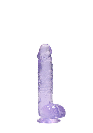 Real Rock Crystal Clear Realistic Dildo With Balls