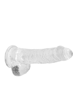 Real Rock Crystal Clear Realistic Dildo With Balls