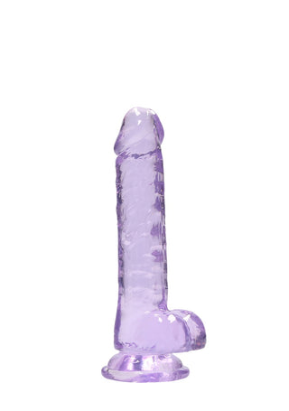 Real Rock Crystal Clear Realistic Dildo With Balls