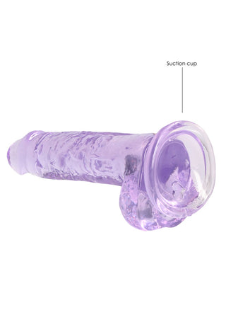 Real Rock Crystal Clear Realistic Dildo With Balls
