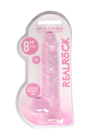 Real Rock Crystal Clear Realistic Dildo With Balls