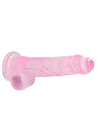 Real Rock Crystal Clear Realistic Dildo With Balls
