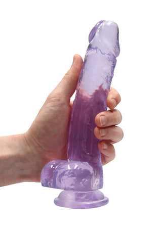 Real Rock Crystal Clear Realistic Dildo With Balls
