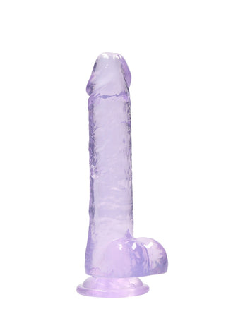 Real Rock Crystal Clear Realistic Dildo With Balls