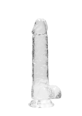Real Rock Crystal Clear Realistic Dildo With Balls