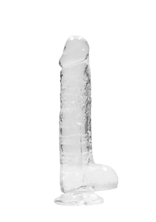 Real Rock Crystal Clear Realistic Dildo With Balls