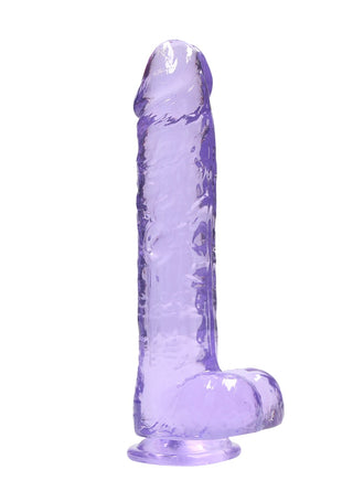 Real Rock Crystal Clear Realistic Dildo With Balls