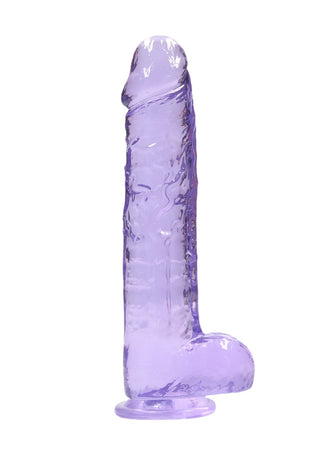 Real Rock Crystal Clear Realistic Dildo With Balls