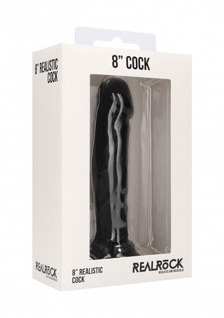 Real Rock - Realistic Dildo 8 inches - Black