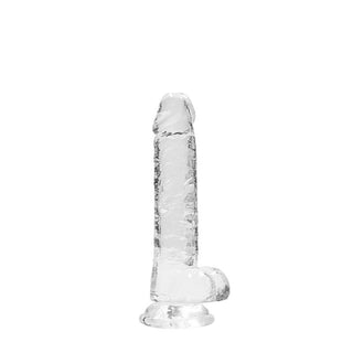 Real Rock Crystal Clear Realistic Dildo With Balls