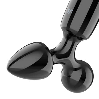 Satisfyer Triple Crystal 1 Glass Dildo - Black