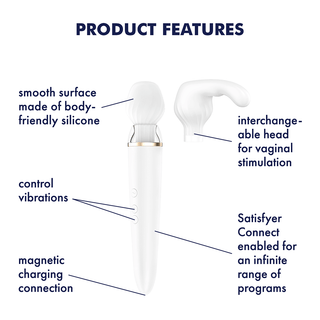 Satisfyer Double Wand-er including Bluetooth and App