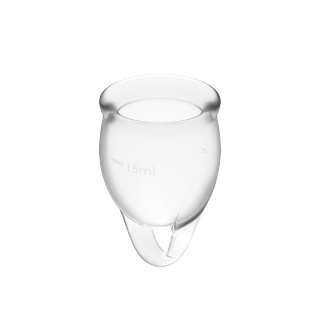 Satisfyer Feel Confident Menstruation Cup Clear 2-pack