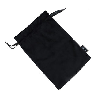 SEI MIO - Velvet Drawstring Bag - Black (300mm x 200mm)