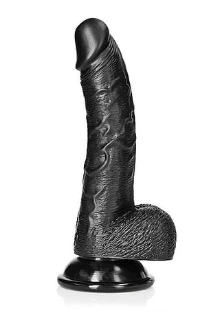 Real Rock - Curved Realistic Dildo & Balls with Suction Cup