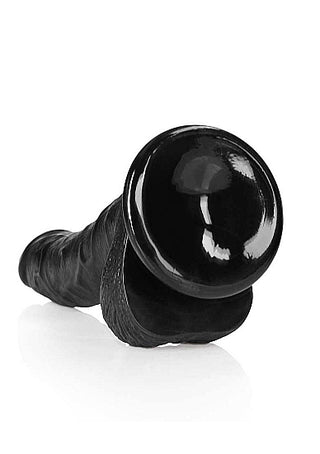 Real Rock - Curved Realistic Dildo & Balls with Suction Cup