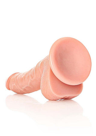 Real Rock - Curved Realistic Dildo & Balls with Suction Cup
