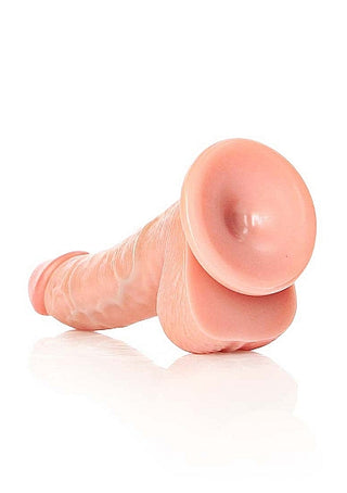 Real Rock - Curved Realistic Dildo & Balls with Suction Cup