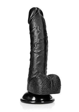 Real Rock - Curved Realistic Dildo & Balls with Suction Cup