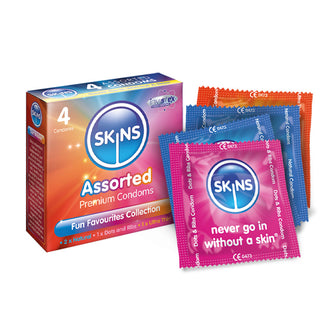 Skins Condoms Assorted 4 Pack - D&R NAT UT