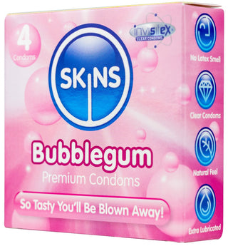 Skins Condoms Bubblegum 4 Pack - International 1