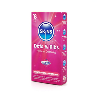 Skins Condoms Dots & Ribs 8 Pack