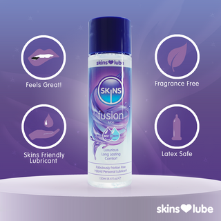 Skins Fusion Hybrid Silicone and Water Based Lubricant