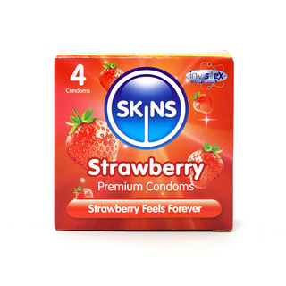Skins Condoms Strawberry 4 Pack - International 1