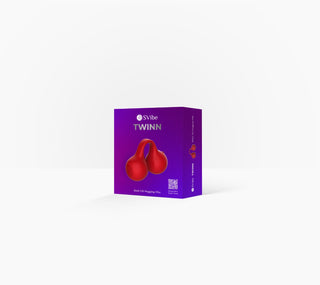 SVibe Snail TWINN Finger Vibrator - Cherry (Red) - NO APP